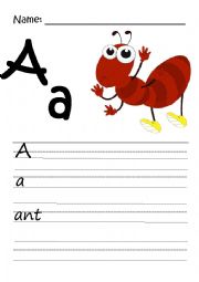 English Worksheet: Animal alphabet (part 1)