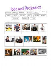 English Worksheet: Jobs and professions