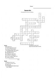 English Worksheet: Souvenirs Crossword - UK - Theme