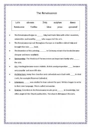 English Worksheet: The Renaissance