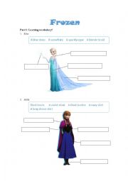 English Worksheet: frozen