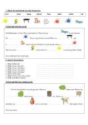 English Worksheet: Rooms in the house