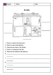 English Worksheet: The furniture in my home