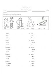 English Worksheet: ENGLISH EVALUATION