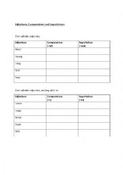English Worksheet: Adjectives, Comparatives & Superlatives - Review Exercise