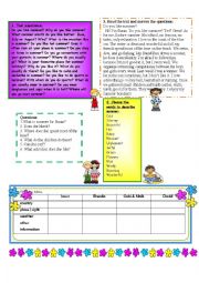 English Worksheet: My summer vacation