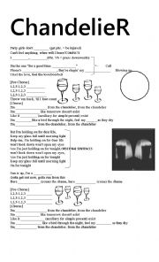 English Worksheet: Chandelier