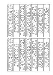 English Worksheet: Days of the week