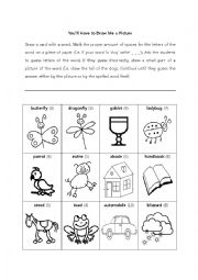 English Worksheet: Draw Me a Picture