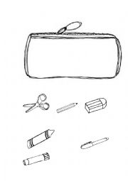 English Worksheet: stationery objects cut and paste