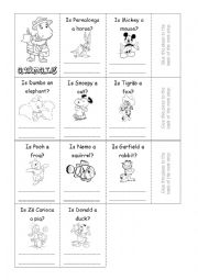 Interactive notebook animals and verb to be