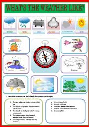 English Worksheet: WHATS THE WEATHER LIKE?