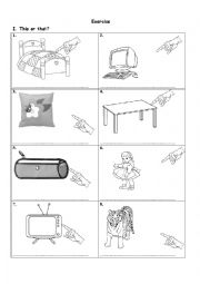 English Worksheet: This that these those exercise