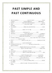 PAST SIMPLE OR PAST CONTINUOUS