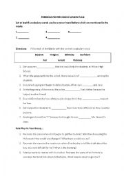 English Worksheet: FREEDOM WRITERS MOVIE  LOW INTERMEDIATE/INTERMEDIATE