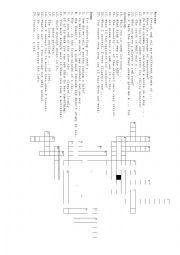 English Worksheet: Crossword - Sports, Leisure time and Traffic