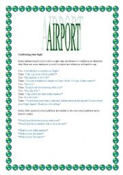 English Worksheet: AT THE AIRPORT