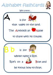 English Worksheet: My ABC poems for kids