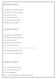 English Worksheet: at the airport conversation