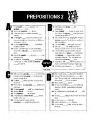English Worksheet: ADJECTIVES + PREPOSITIONS ( +KEY INCLUDED) 2