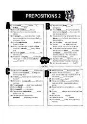 ADJECTIVES + PREPOSITIONS ( +KEY INCLUDED) 2