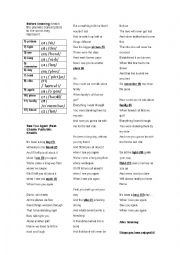 English Worksheet: See you again - song activity (teachers sheet)