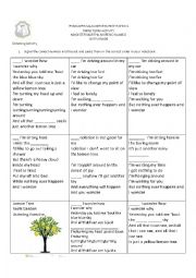 English Worksheet: Lemon tree listening exercise