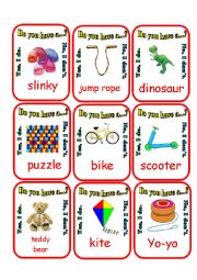 English Worksheet: Toys Go Fish