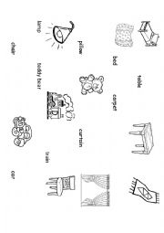 English Worksheet: Things Match pictures and words