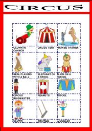 English Worksheet: CIRCUS