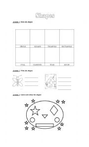 English Worksheet: Shapes