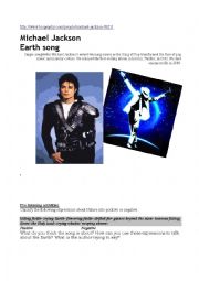 English Worksheet: The Earth song