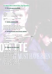 English Worksheet: It must have been love by Roxette