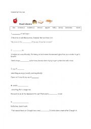 English Worksheet: food idiom