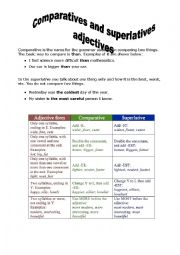 English Worksheet: comparatives and superatives