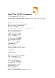 English Worksheet: Songsheet Counting Stars by One Republic