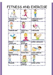 English Worksheet: FITNESS AND EXERCISE