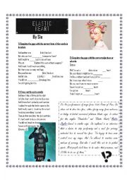 English Worksheet: Elastic Heart - Sia