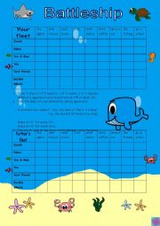 English Worksheet: Battleship - Simple Present