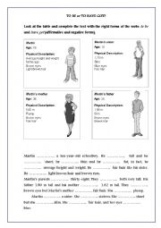 English Worksheet: Be and Have Got