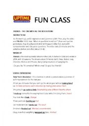 English Worksheet: FRIENDS - The one with all the resolutions