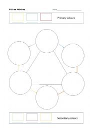 English Worksheet: Colour Mixing Exerise