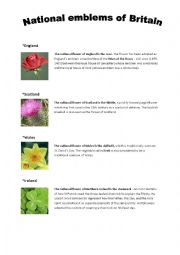 English Worksheet: Emblems and symbols of the UK