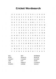 cricket wordsearch