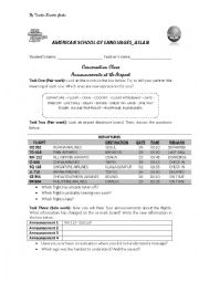 English Worksheet: Conversation At The Airport