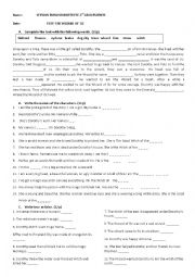 English Worksheet: THE WIZARD OF OZ TEST