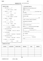 English Worksheet: Diagnostic Test for Adults Elementary + KEY