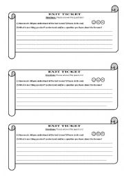 Exit Ticket