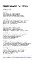 English Worksheet: Crazy - Gnarles Barkly