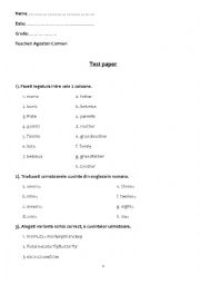 English Worksheet: elementary worksheet